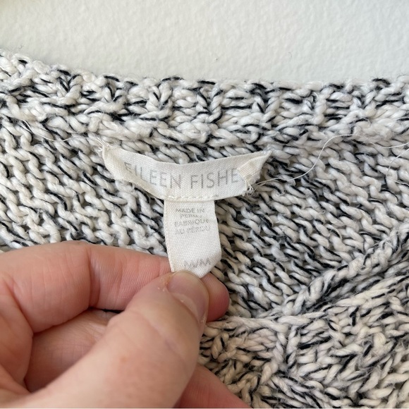 Eileen Fisher Marled Organic Cotton Sweater Size M - Picture 4 of 8